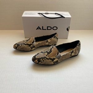ALDO Snakeskin Classic Flat Loafers Size 8.5